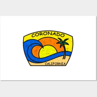 Coronado California Surfing Pacific Ocean Surf Beach Posters and Art